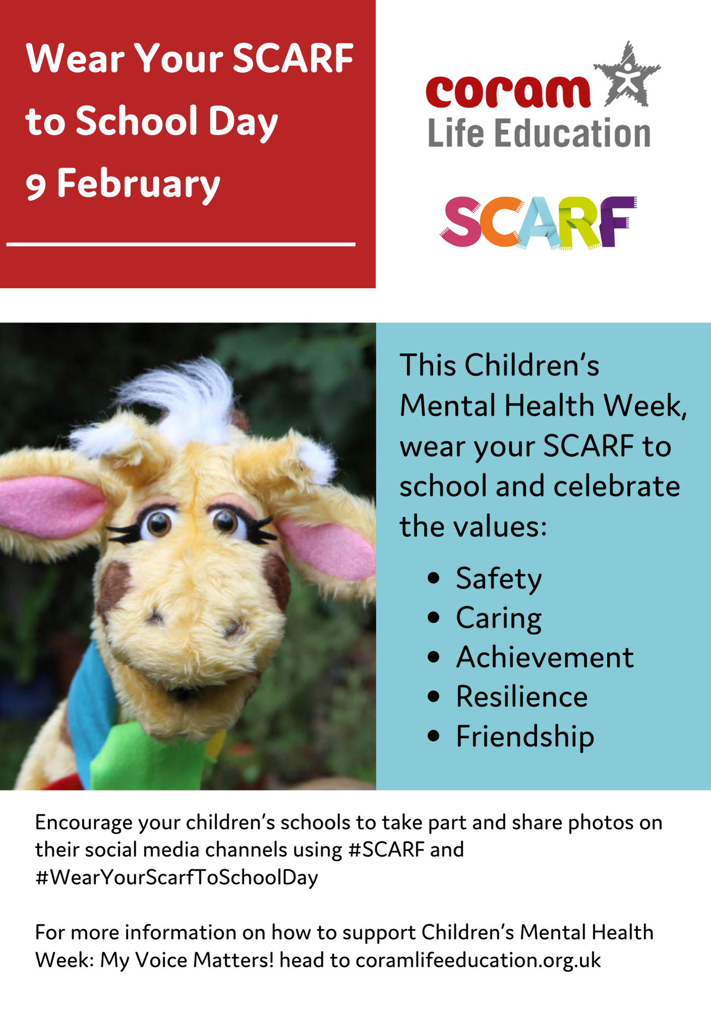 Wear Your Scarf to School Day flyer